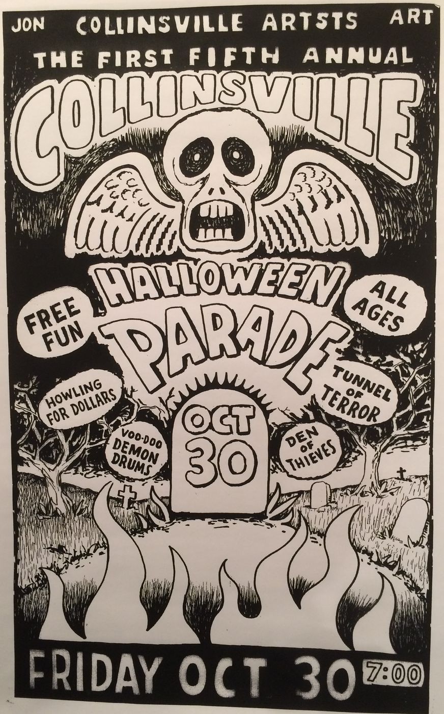 Vintage Collinsville Halloween Parade poster