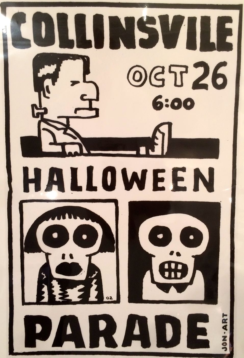 Vintage Collinsville Halloween Parade poster